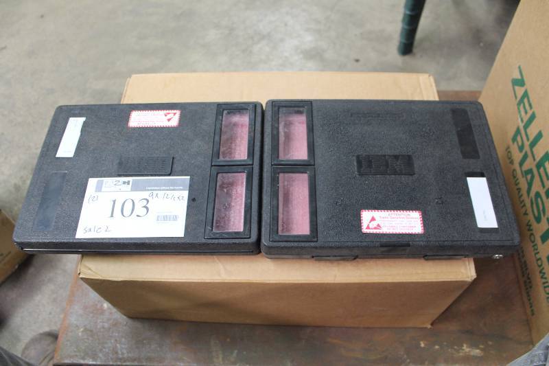 Lot of (2) Plastic Hard Cases wPadded Inside 9� x 12� x 2�.