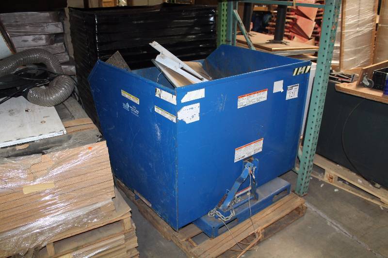 Vestil Metal Self-Dumping Dumpster 47� x 48� x 40�.