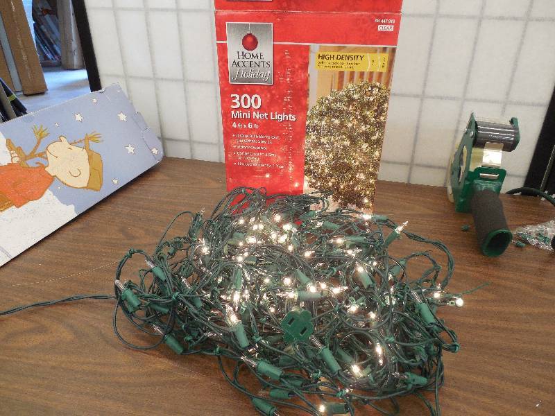 lot 12 image: 300-Light Clear 4 ft. x 6 ft. Net Lights