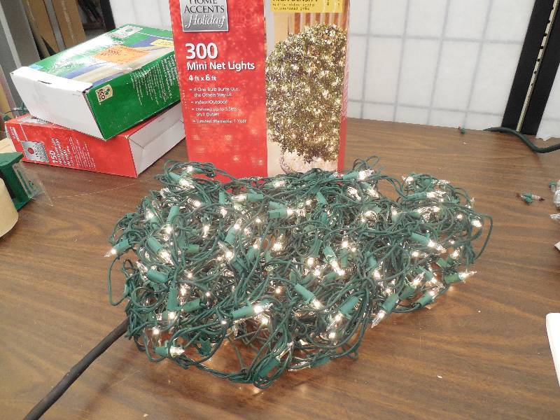 lot 19 image: 300-Light Clear 4 ft. x 6 ft. Net Lights