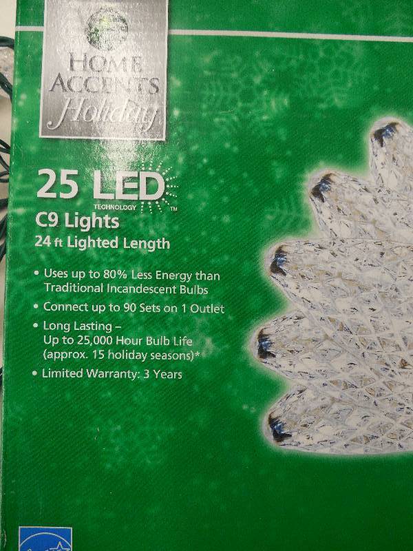 lot 71 image: 25 LED C9 Lights 24 lighted Length