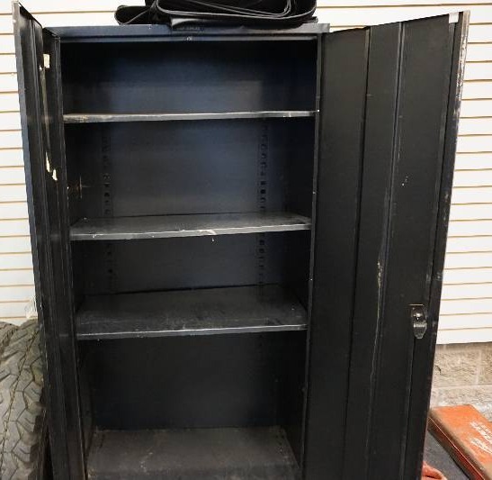 lot 16 image: Metal 2 Door Storage Cabinet