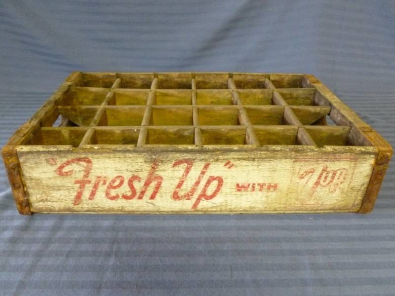Vintage 7Up Wooden Case