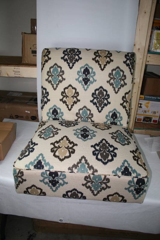 Armless Chair and Ottoman