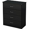 4 Drawer Chest- Black