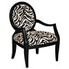 Zebra print Oval Back Chair