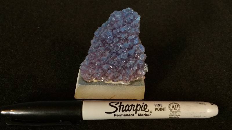 lot 35 image: Purple & Blue Crystals on Display