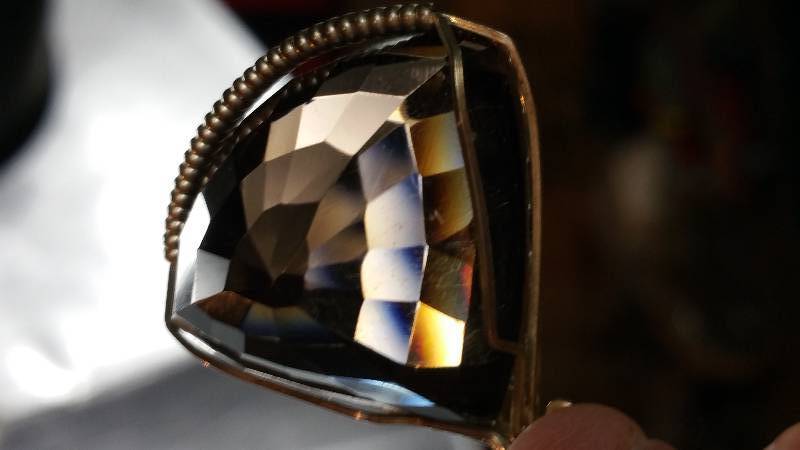 lot 38 image: Cut Smoky Quartz in Sterling Silver
