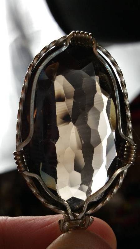 lot 39 image: Cut Larger Smoky Quartz in Sterling Silver