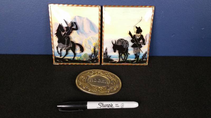 lot 74 image: Western Art  1977 Roger Belt Buckle