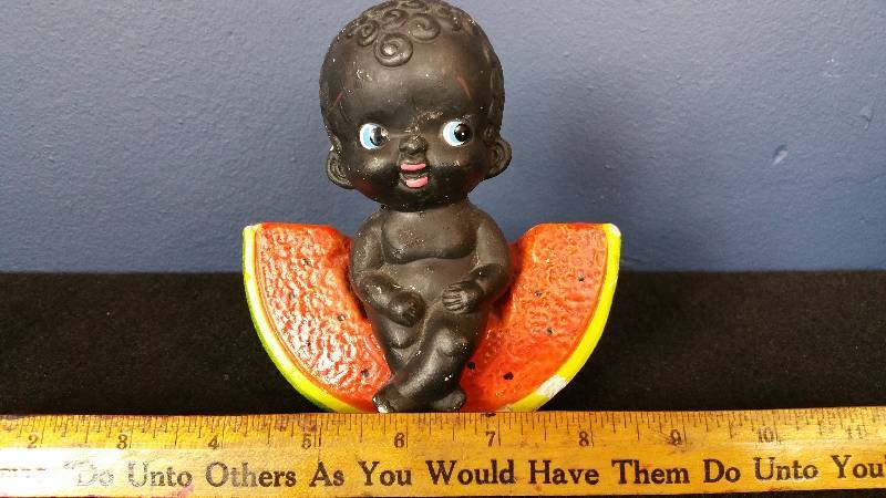 lot 120 image: Black Americana Chalkware Coin Bank