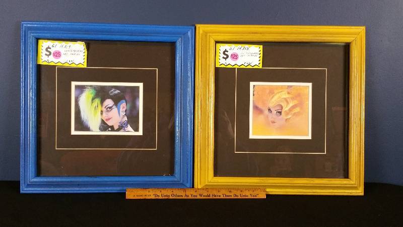 lot 128 image: Two Modern Framed Art Pieces