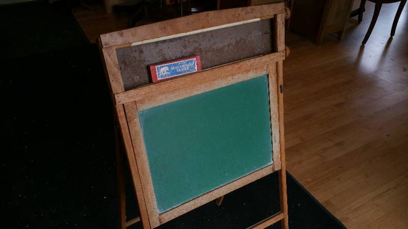 lot 188 image: Vintage Scroll Top Chalkboard