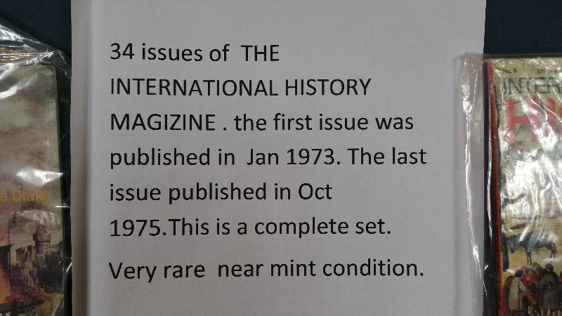 lot 177 image: Rare - The International History Magazine - 34 Issues
