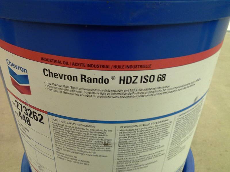 Chevron Rando HDZ ISO 68 20 Gallons Autumn Lubricants KBID