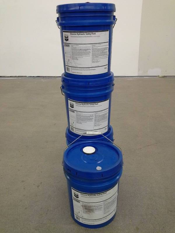 lot 55 image: Chevron Hydraulic Safety Fluid - 20 Gallons