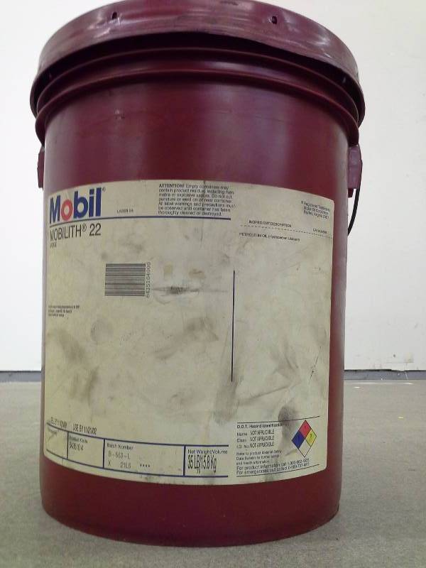 lot 74 image: Mobil Mobilith 22 Grease - 5 Gallons
