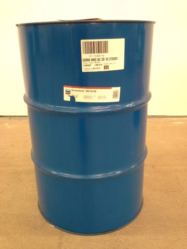 lot 5 image: Chevron Rando HDZ ISO 100 Hydraulic Oil - 55 Gallon Drum
