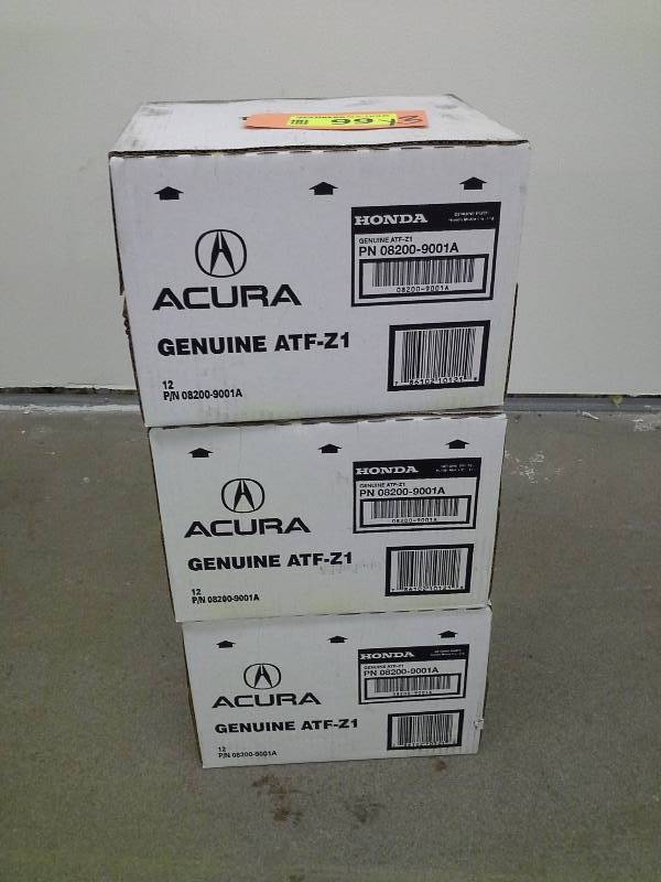 lot 99 image: Acura Genuine Automatic Transmission Fluid Z1 - 3 Cases of 12 Quarts
