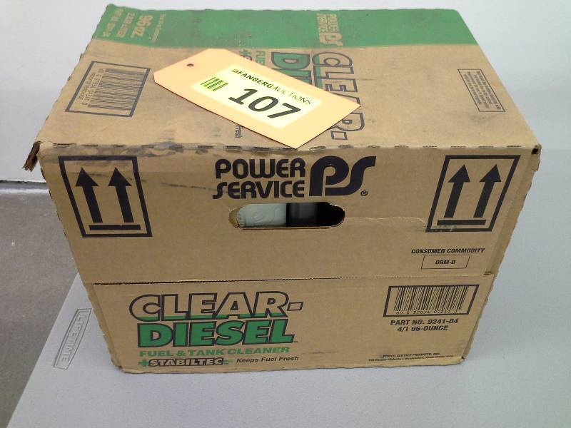 lot 107 image: Clear Diesel Fuel & Tank Cleaner - 1 Case of 4-96oz. Bottles