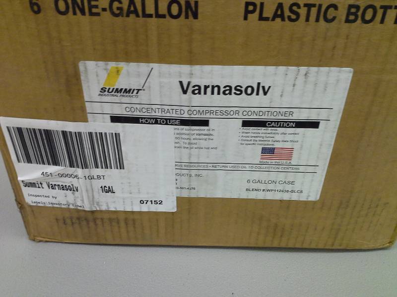 lot 108 image: Summit Varnasolv Compressor Conditioner - 5-1 Gallon Jugs