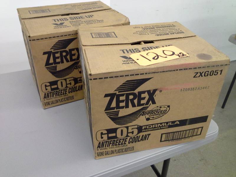 lot 120 image: Zerex G-05 Formula Antifreeze Coolant - 12-1 Gallon Jugs