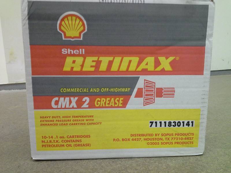 lot 134 image: Shell Retinax CMX 2 Grease Commercial and Off-Highway 10-14.1oz Cartridges
