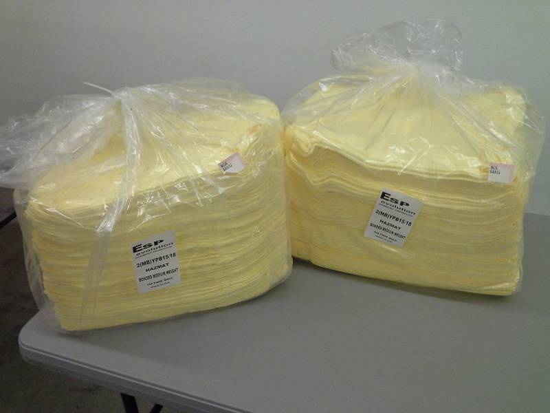 lot 157 image: ESP Evolution Sorbant Products 2(MB)YPB1518 Hazmat Bonded Medium Weight - 2 Bales with 100 padsBale