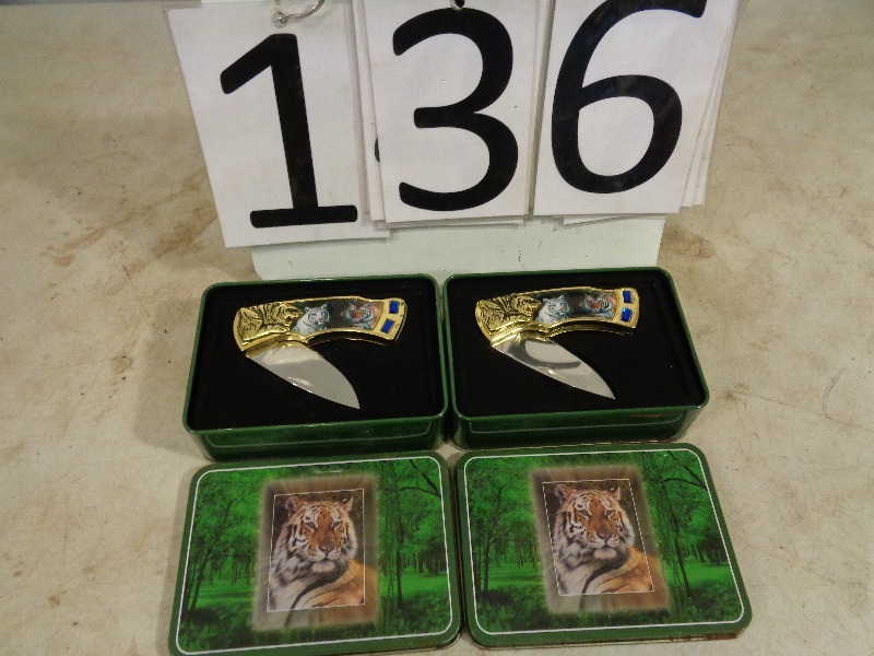 lot 136 image: 2 New Collector Knives
