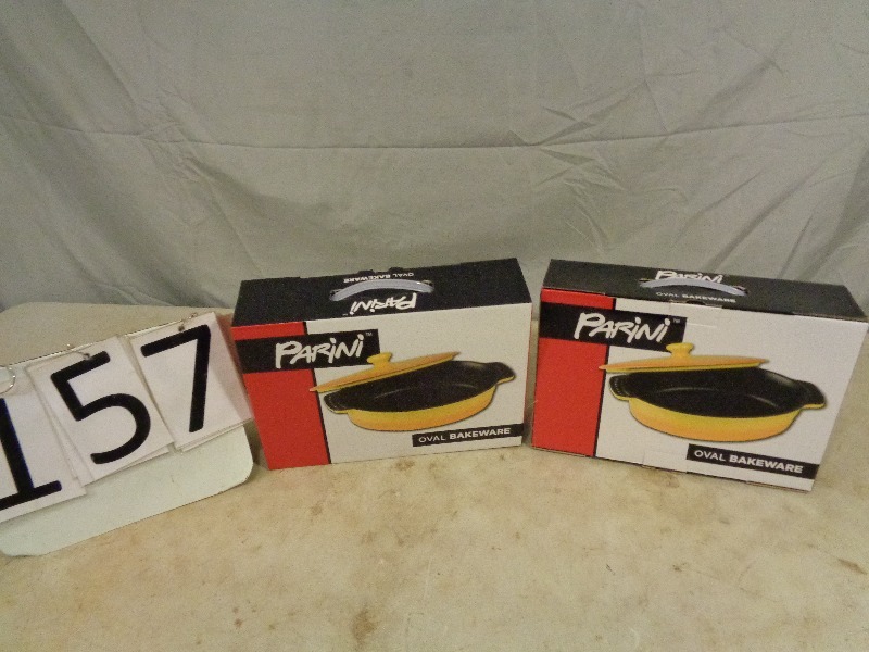 lot 157 image: 2 New Oval Bakeware Dishes
