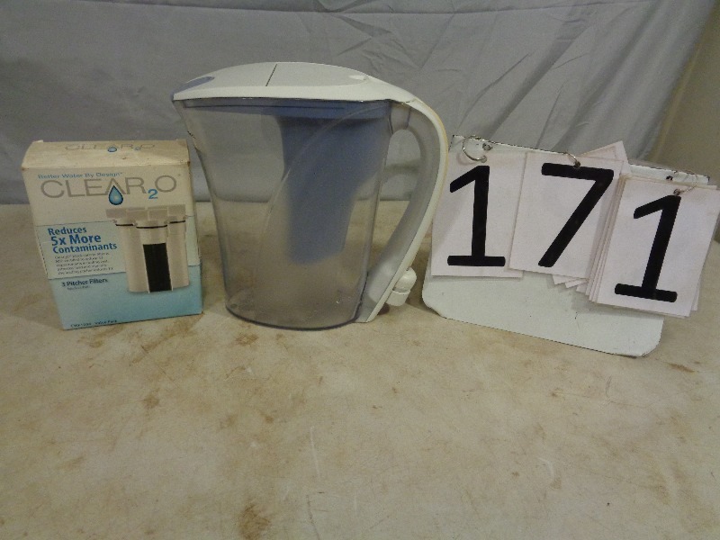lot 171 image: Clear 2 0 Water Pitcher and Replacement Filters
