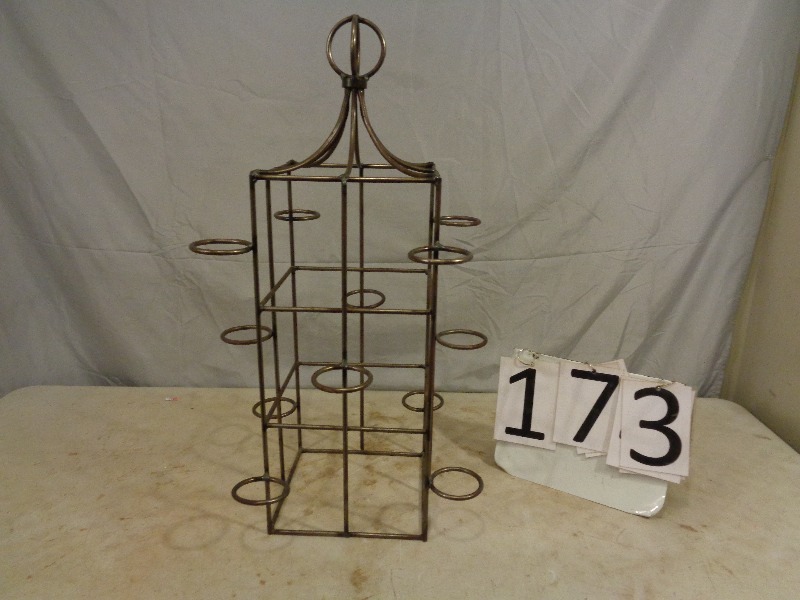 lot 173 image: Metal Cage Style Candle Holder