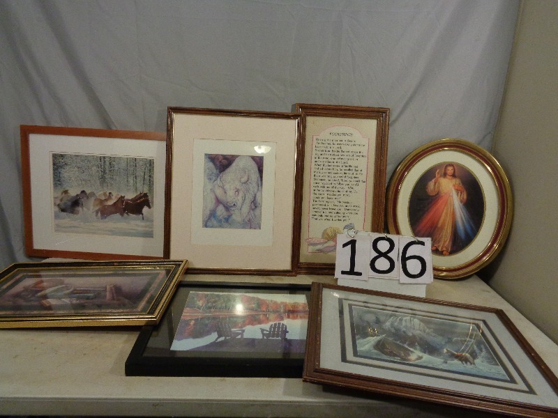 lot 186 image: 7 Framed Pictures
