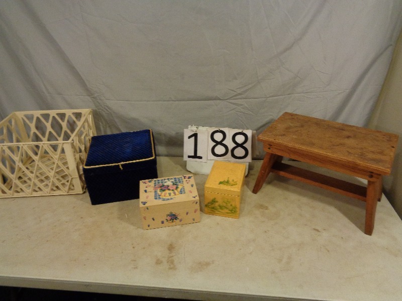 lot 188 image: Wood Stool and More