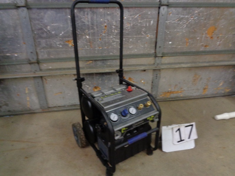 lot 17 image: Kobalt 5 Gallon Portable Air Compressor