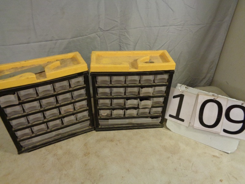 lot 109 image: 2 Organizers Full of Hardware