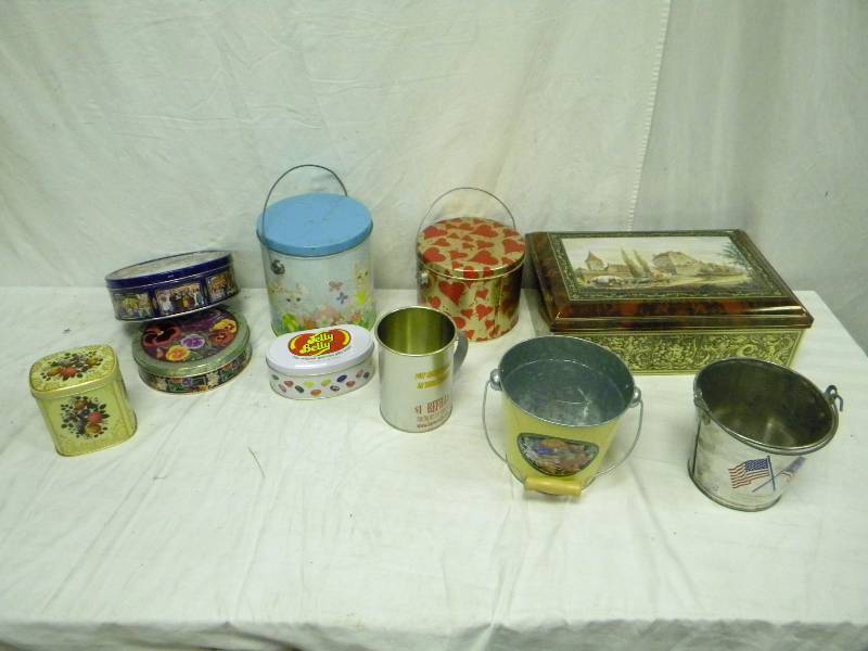lot 129 image: Metal Tin Lot
