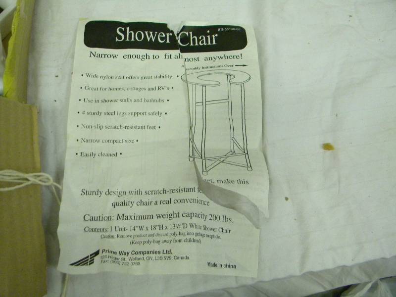lot 224 image: NIB Shower Chair
