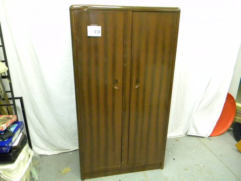 lot 337 image: Vintage Metal Wardrobe