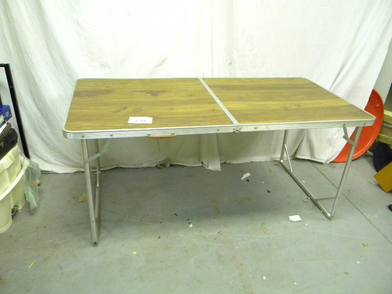 lot 338 image: Portable Folding Metal Table