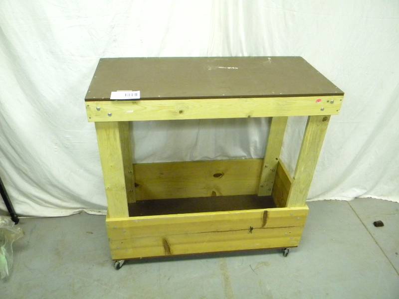 lot 339 image: Rolling Wooden Cart