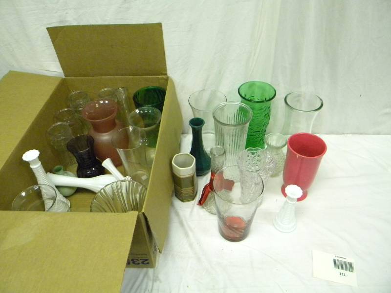 lot 111 image: Box of Vases