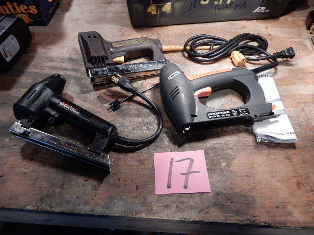 lot 17 image: 3, Electric staplers, Plus Plastic Tool Box