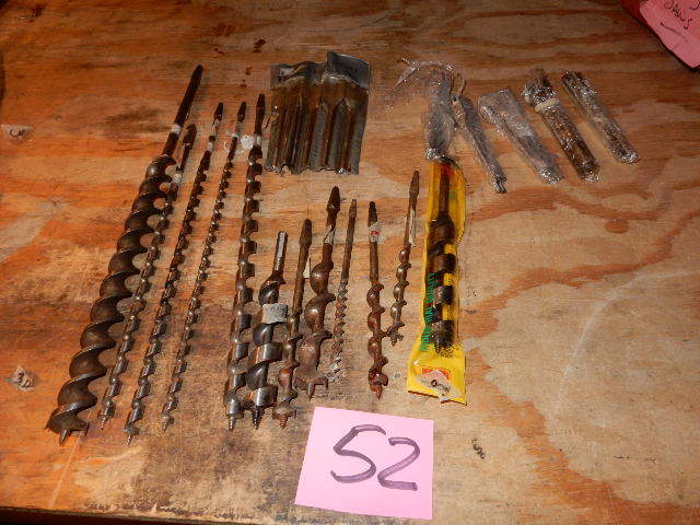 lot 52 image: Drill Auger Bits and drill spades..