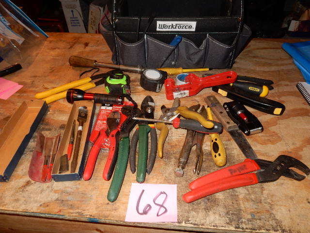 lot 68 image: WORKFORCE tool bag as pictured and all the tools