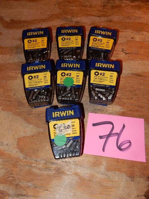 lot 76 image: 7 boxes of IRWIN bits
