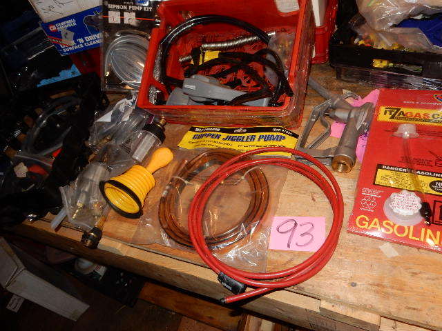 lot 93 image: Large lot of hand PUMP supplies, equipment