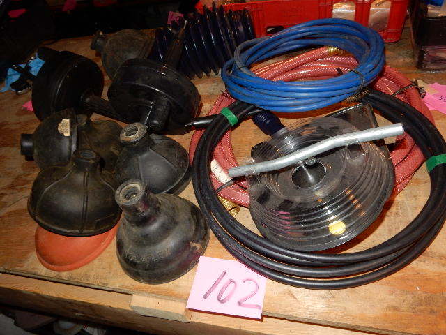 lot 102 image: Misc. Drain Cleaning items..