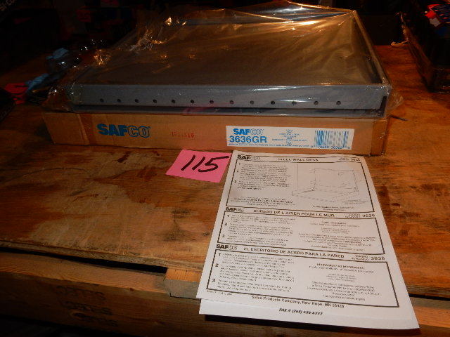 lot 115 image: SAFCO Steel Wall Desk