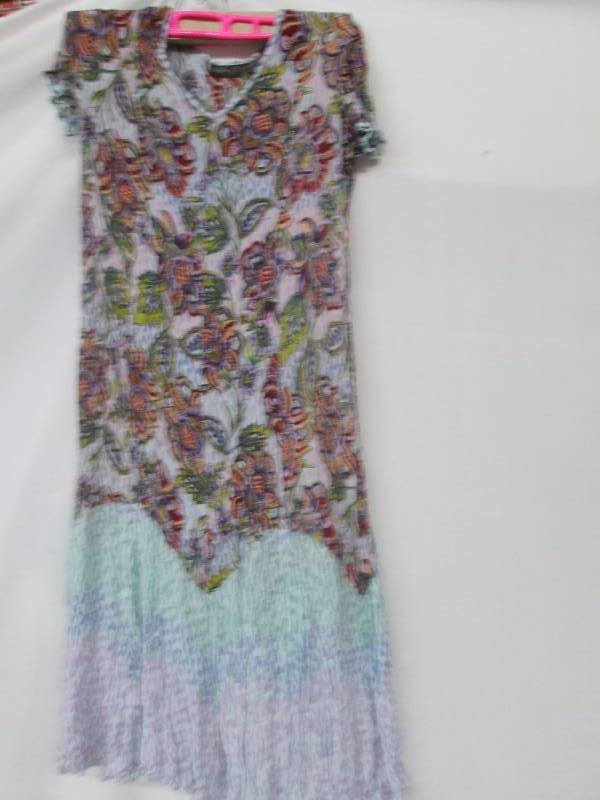 Lola P Misses Short-Sleeve Twin Print Dress